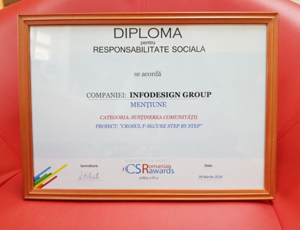 Crosul F-Secure Step by Step, premiat la Gala Romanian CSR Awards